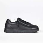Men's Black to the Floor Leather BILLY Comfort Plush -Shoekid.ca