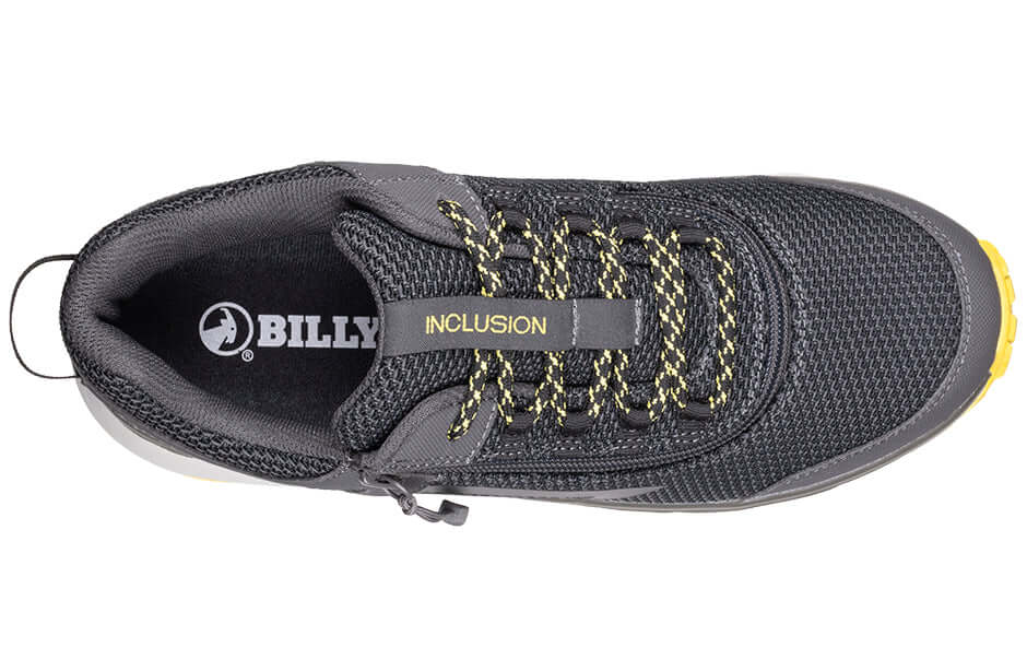 Men's Charcoal/Yellow BILLY Inclusion Trail Sneakers -Shoekid.ca