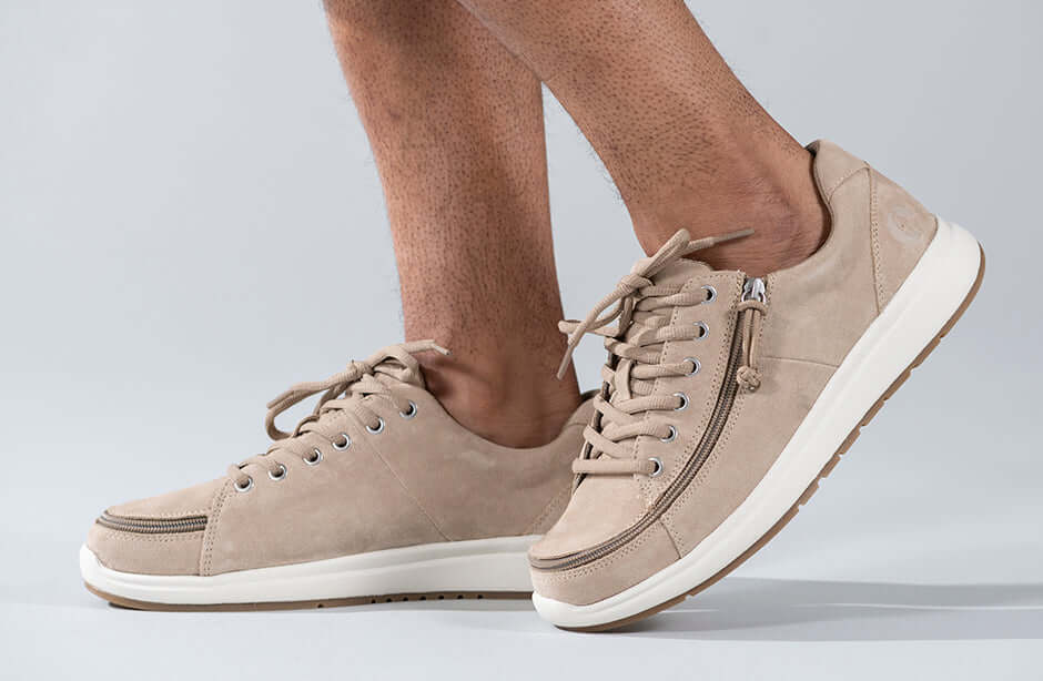 Men's Tan Suede BILLY Comfort Lows (CPMA Approved) -Shoekid.ca
