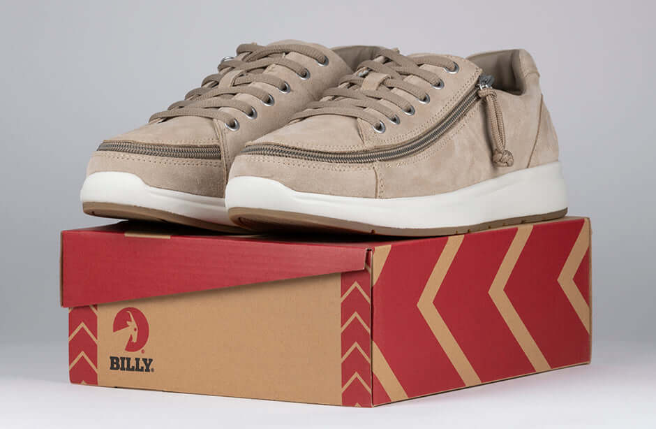 Men's Tan Suede BILLY Comfort Lows (CPMA Approved) -Shoekid.ca