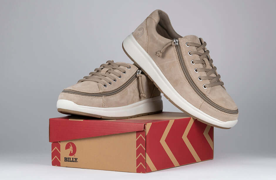Men's Tan Suede BILLY Comfort Lows (CPMA Approved) -Shoekid.ca