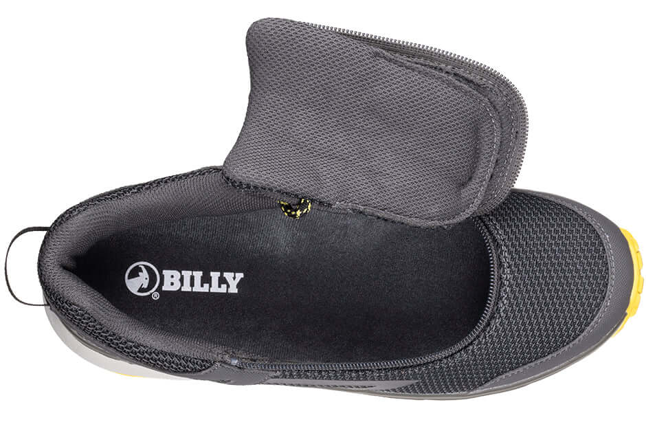 Men's Charcoal/Yellow BILLY Inclusion Trail Sneakers -Shoekid.ca