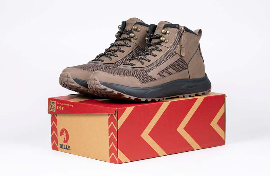 Men's Taupe BILLY Inclusion Trail Boots -Shoekid.ca