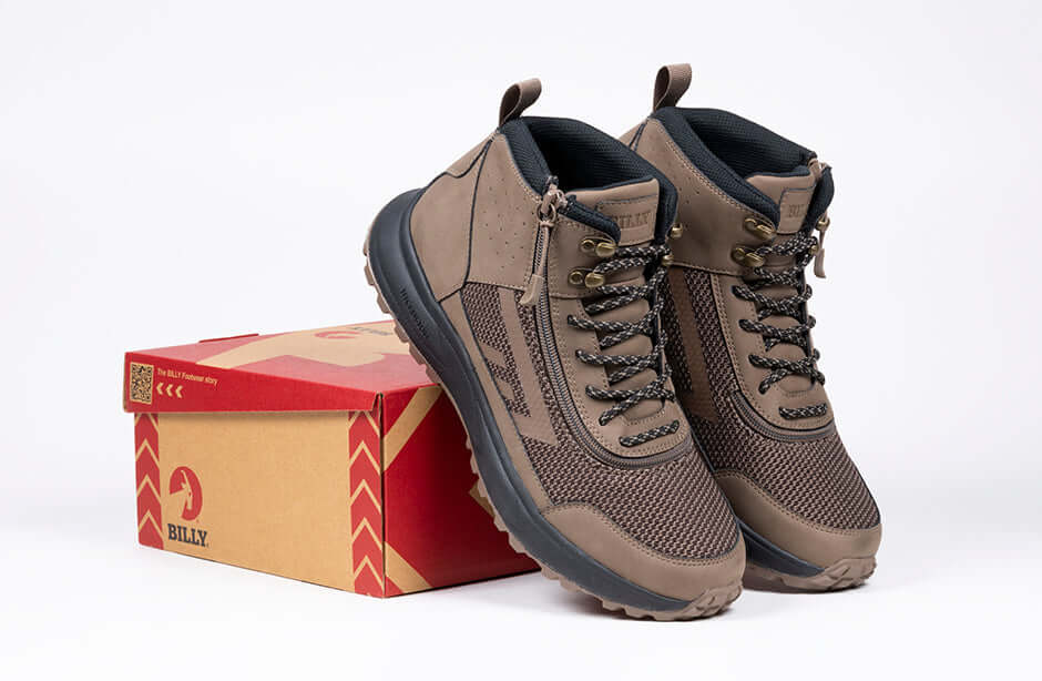 Men's Taupe BILLY Inclusion Trail Boots -Shoekid.ca