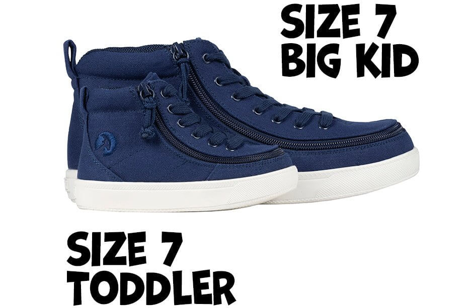 Navy BILLY Classic D|R II High Tops CPMA-Certified AFO-Ready -Shoekid.ca