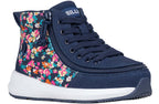 Navy Floral BILLY Goat Classic High Top CPMA Certified AFO-Ready -Shoekid.ca
