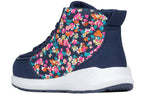 Navy Floral BILLY Goat Classic High Top CPMA Certified AFO-Ready -Shoekid.ca