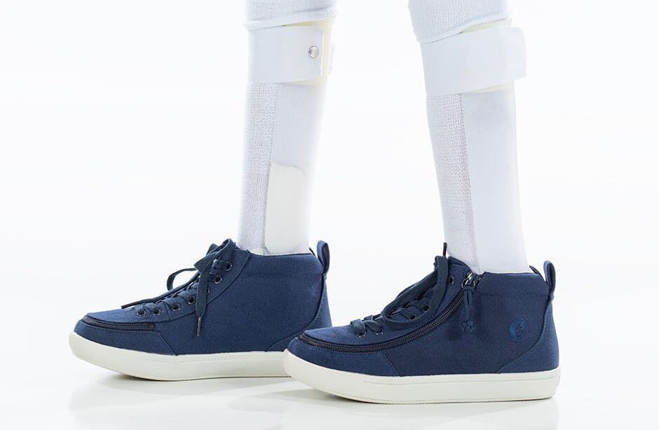 Navy BILLY Classic D|R II High Tops CPMA-Certified AFO-Ready -Shoekid.ca