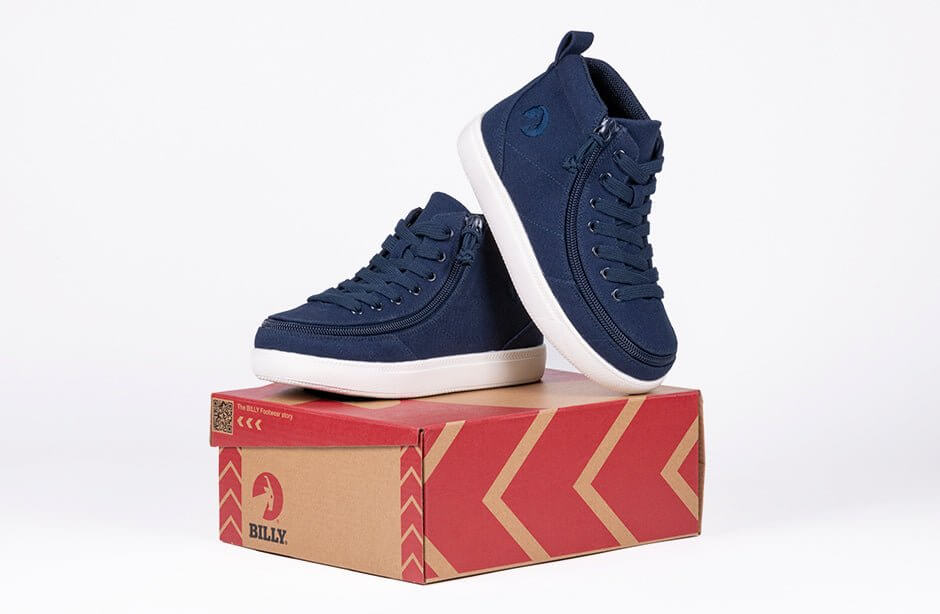 Navy BILLY Classic D|R II High Tops CPMA-Certified AFO-Ready -Shoekid.ca