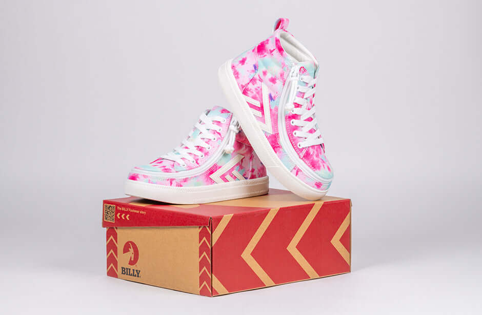 Pink Watercolor BILLY CS High Tops 2.0 -Shoekid.ca