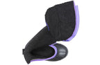 Top view of open Purple BILLY Ice Winter Boots for Kids, AFO friendly design with insulated inner fabric for warmth.