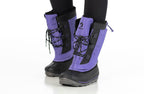 Purple BILLY Ice Winter Boots for Kids - AFO Friendly warm snow boots with easy access design
