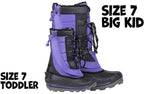 Purple BILLY Ice Winter Boots for Kids - AFO Friendly, available in size 7 toddler and big kid. Ultimate winter companion, insulated to -40°.