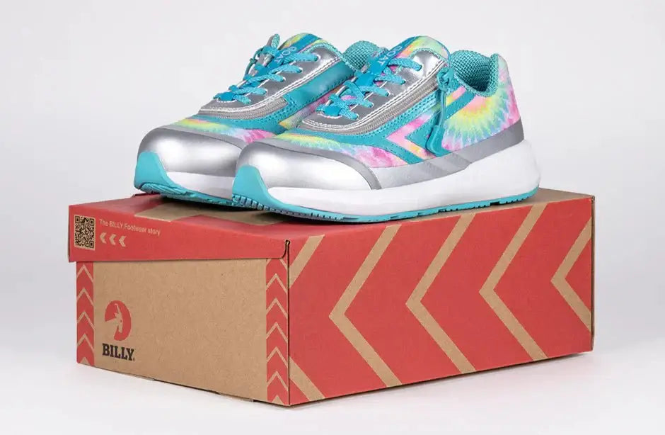 Rainbow Tie Dye BILLY Goat CPMA Certified AFO-Ready -Shoekid.ca