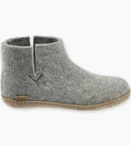 Glerups Boot Women's - Grey, Leather Sole