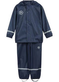 Color Kids Kids' [6-8] Rain Jacket + Pant Two-Piece Set- Navy Blue