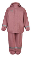 Color Kids Kids' [2-8] Rain Jacket + Pant Two-Piece Set- Coral Pink