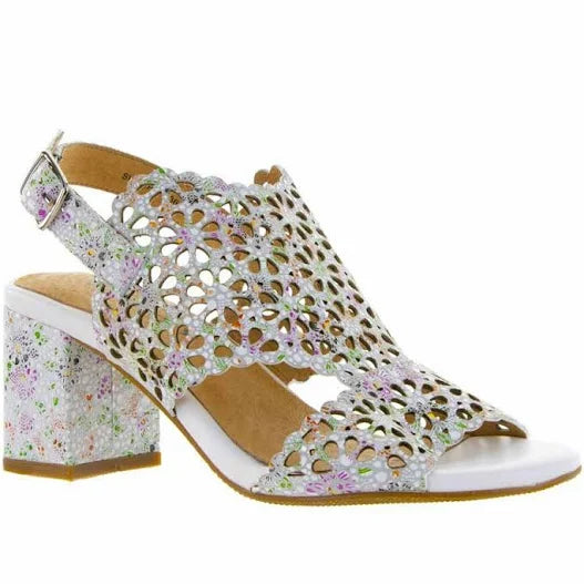 Women's Tamara London Sweeper Heeled Sandal – Silver Crush