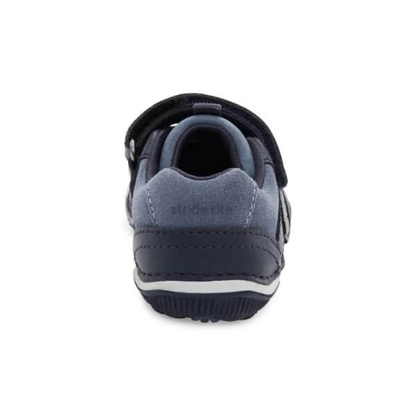 Stride Rite Kids Wes Blue Leather Toddler Casual Shoes - ShoeKid.ca