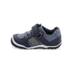 Stride Rite Kids Wes Blue Leather Toddler Casual Shoes - ShoeKid.ca