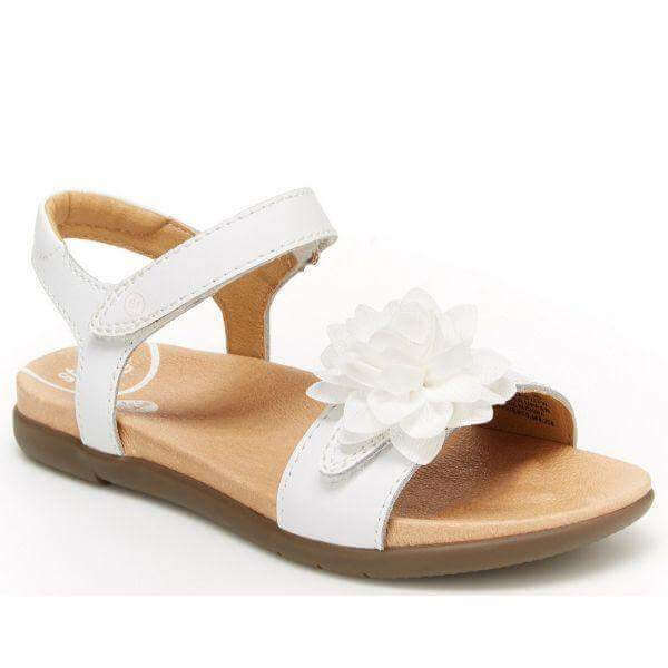 Stride Rite Truly Girls Leather White Dress Sandals (Little Kids/Big Kids) - ShoeKid.ca
