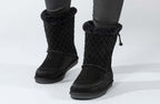 Women's Black BILLY Cozy Quilt Warm Lux Boots -Shoekid.ca