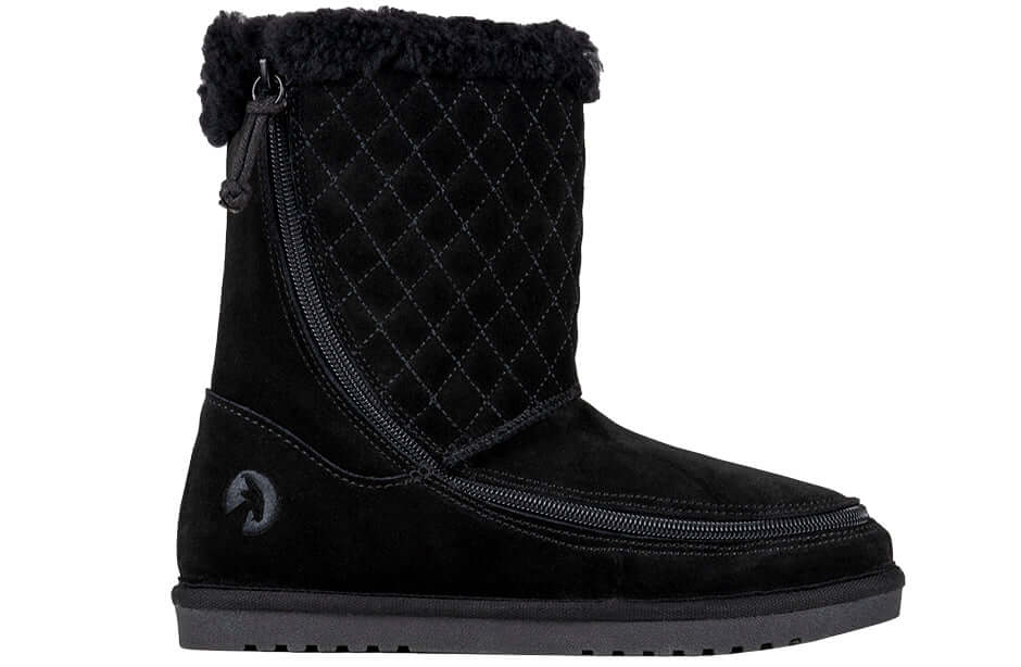 Women's Black BILLY Cozy Quilt Warm Lux Boots -Shoekid.ca