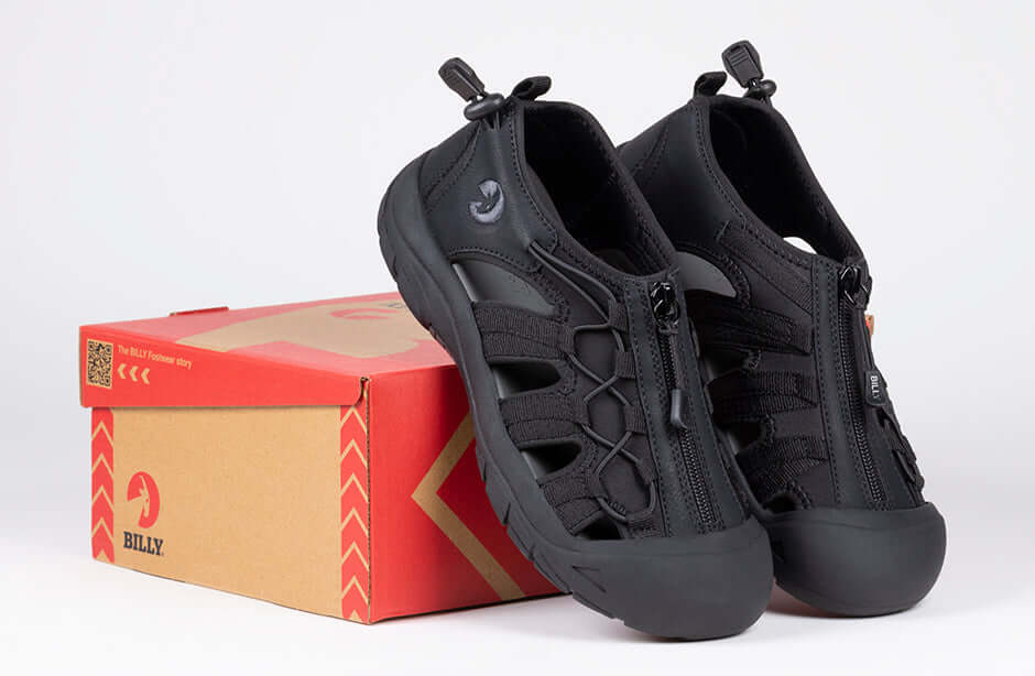 Women's Black to the Floor BILLY River Sandals -Shoekid.ca