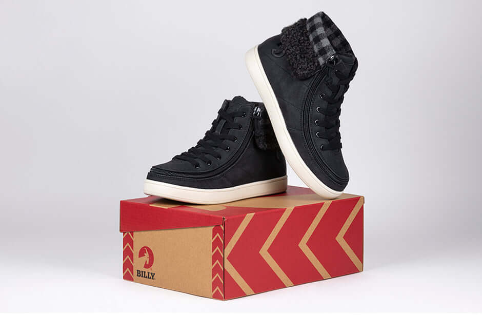 Women's Black/Charcoal BILLY Cuffs -Shoekid.ca