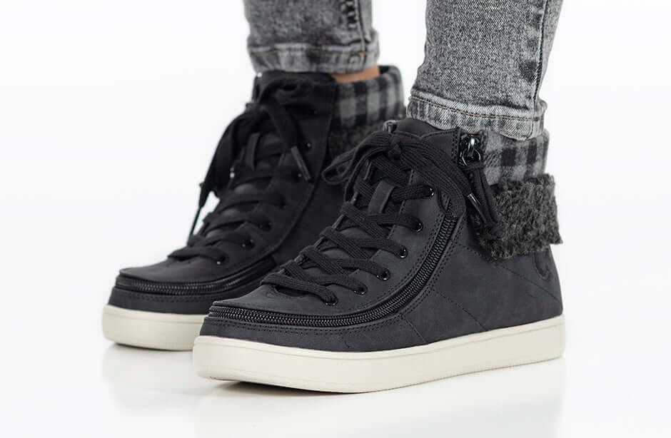 Women's Black/Charcoal BILLY Cuffs -Shoekid.ca