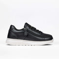 Women's Black Leather BILLY Comfort Plush -Shoekid.ca
