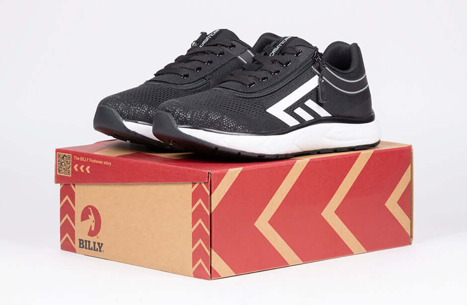Women's Black/White BILLY Sport Inclusion Athletic Sneakers -Shoekid.ca