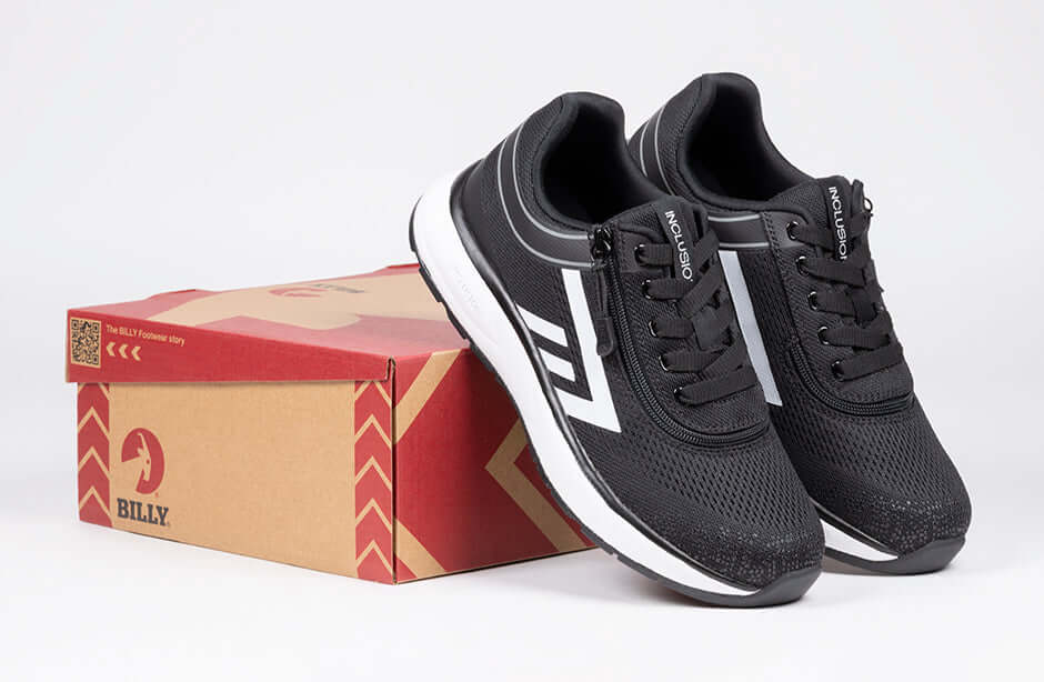 Women's Black/White BILLY Sport Inclusion Athletic Sneakers -Shoekid.ca