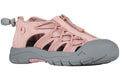 Women's blush BILLY River Sandals with zipper, faux leather for orthopedic needs, AFO-compatible, ideal for ankle support.