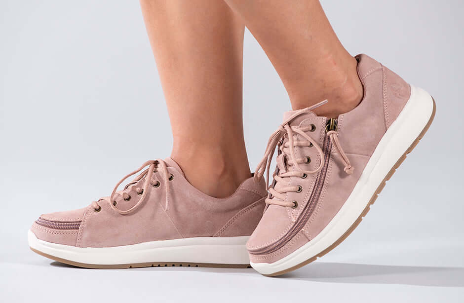 Women's Blush Suede BILLY Comfort Lows (CPMA Approved) -Shoekid.ca