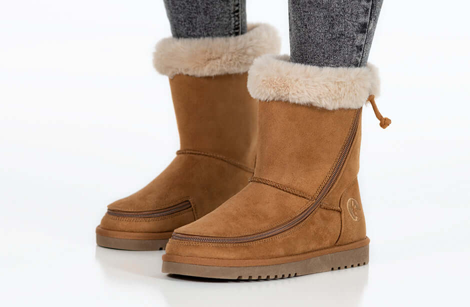 Women's Chestnut BILLY Cozy Boots -Shoekid.ca