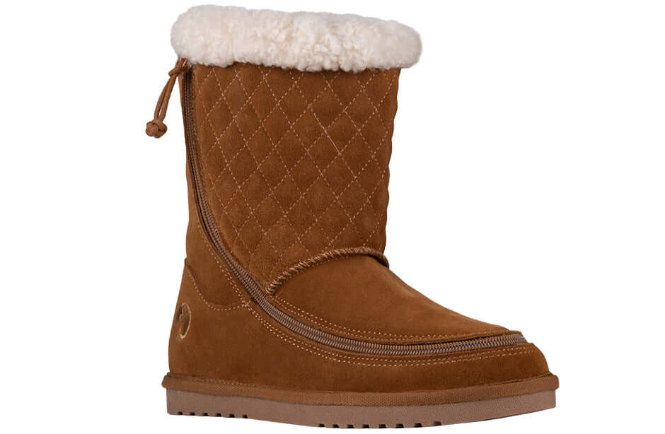 Women's Chestnut BILLY Cozy Quilt Warm Lux Boots -Shoekid.ca