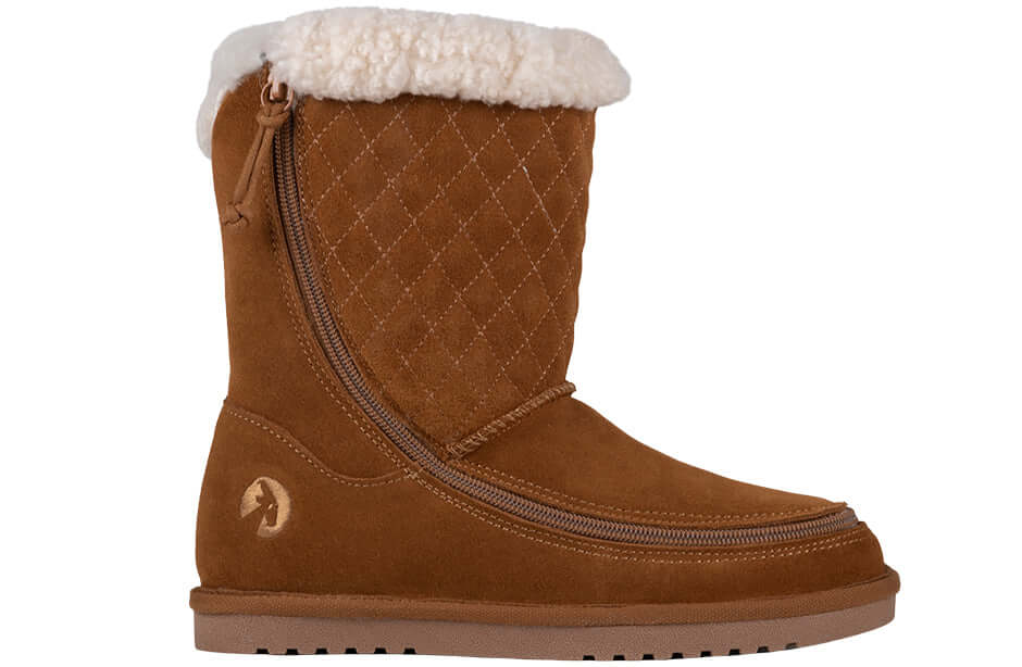 Women's Chestnut BILLY Cozy Quilt Warm Lux Boots -Shoekid.ca