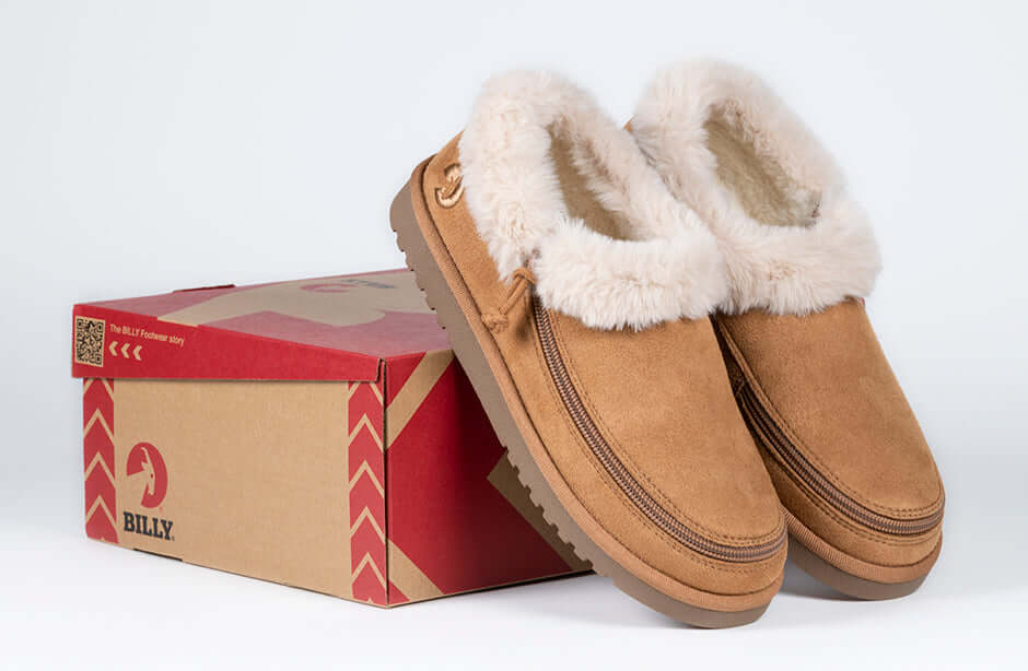 Women's Chestnut BILLY Cozy Slippers -Shoekid.ca