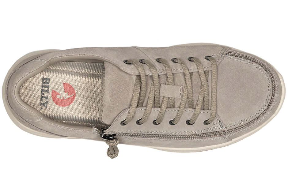 Women's Grey Suede BILLY Comfort Lows (CPMA Approved) -Shoekid.ca