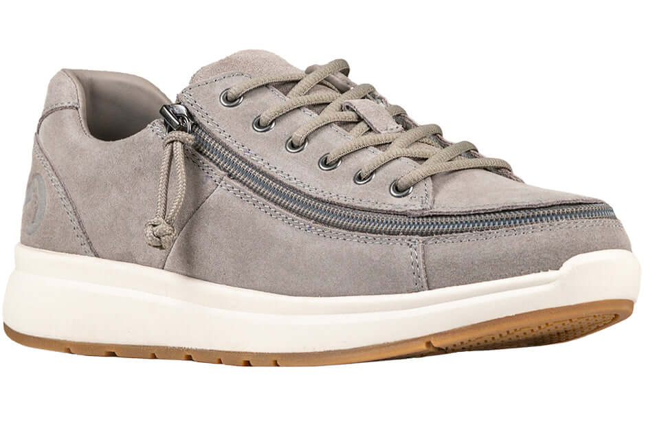 Women's Grey Suede BILLY Comfort Lows (CPMA Approved) -Shoekid.ca