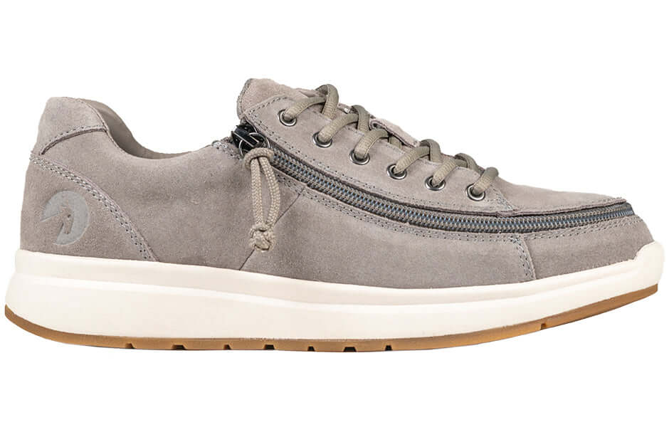 Women's Grey Suede BILLY Comfort Lows (CPMA Approved) -Shoekid.ca