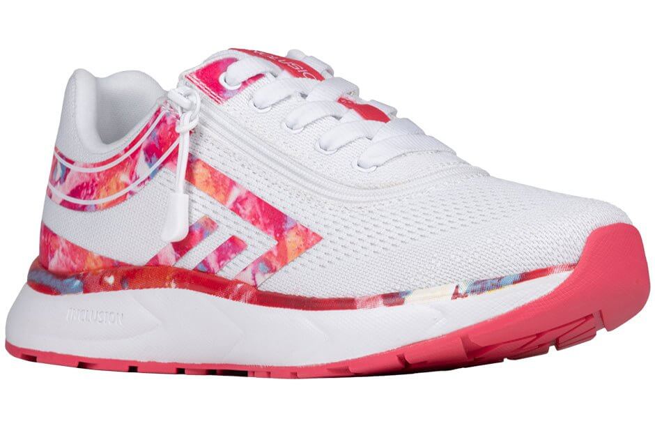 Women's Pink Marble BILLY Sport Inclusion Athletic Sneakers -Shoekid.ca