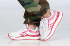 Women's Pink Marble BILLY Sport Inclusion Athletic Sneakers -Shoekid.ca