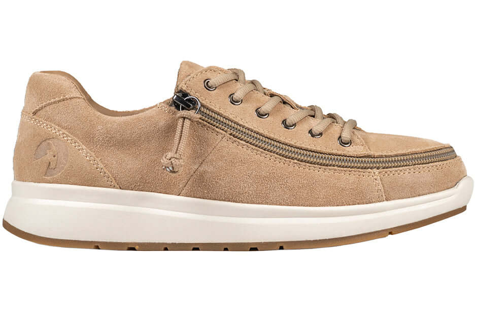 Women's Tan Suede BILLY Comfort Lows (CPMA Approved) -Shoekid.ca