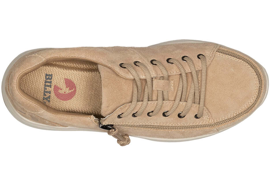 Women's Tan Suede BILLY Comfort Lows (CPMA Approved) -Shoekid.ca