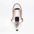 Women's White/Tan/Black BILLY Comfort Dual Zipper High Top -Shoekid.ca