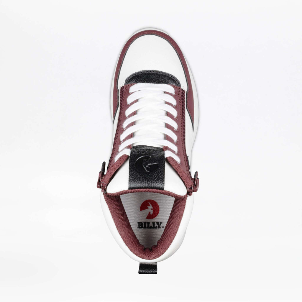 Women's White/Wine/Black BILLY Comfort DZ High -Shoekid.ca