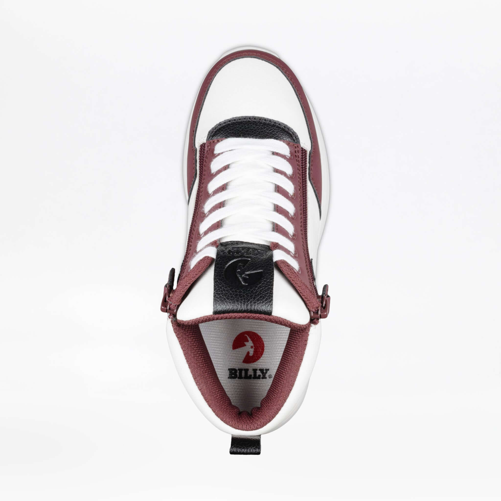 Women's White/Wine/Black BILLY Comfort DZ High -Shoekid.ca