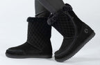 Women's Black BILLY Cozy Quilt Warm Lux Boots -Shoekid.ca